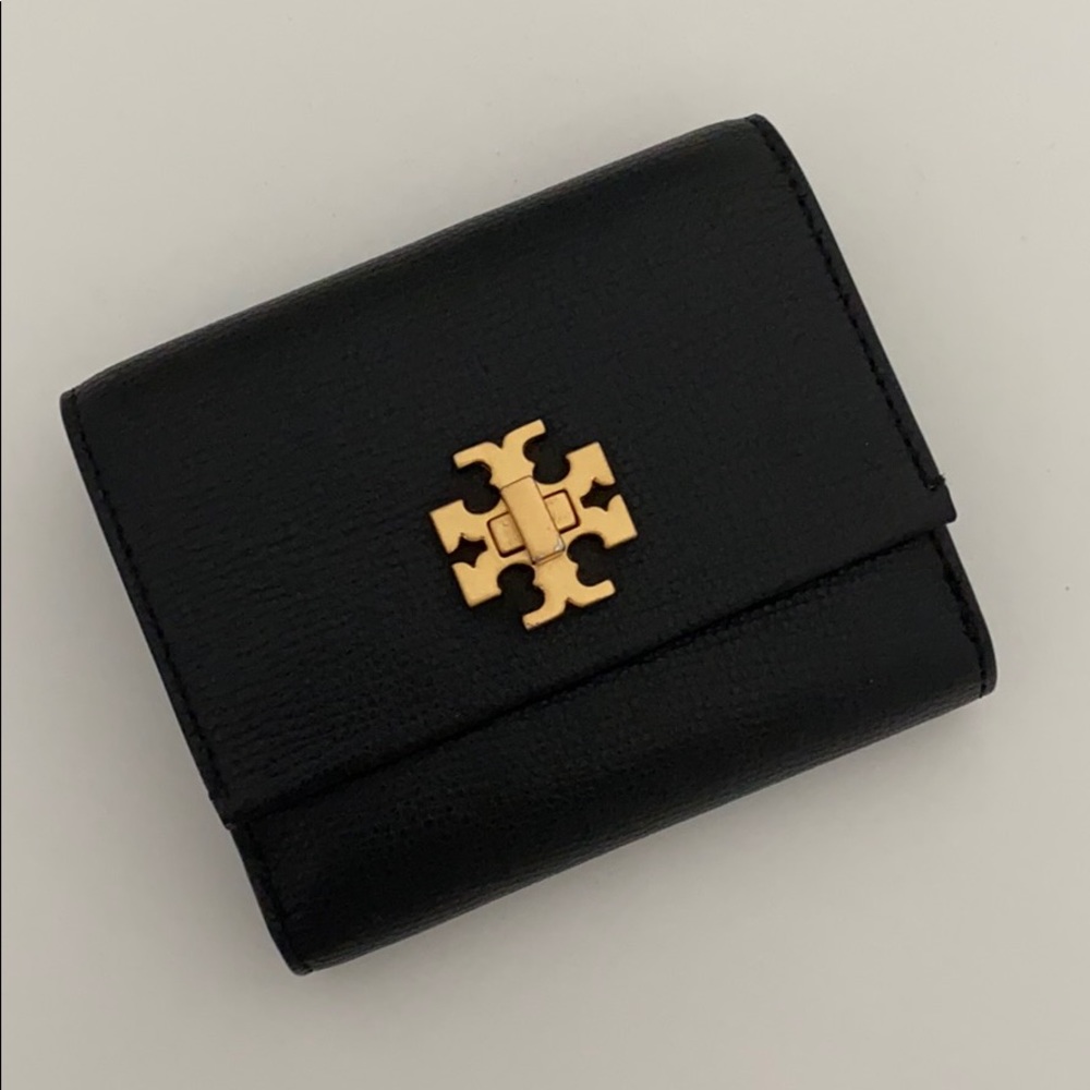 Tory Burch Black Kira Foldable Medium Wallet